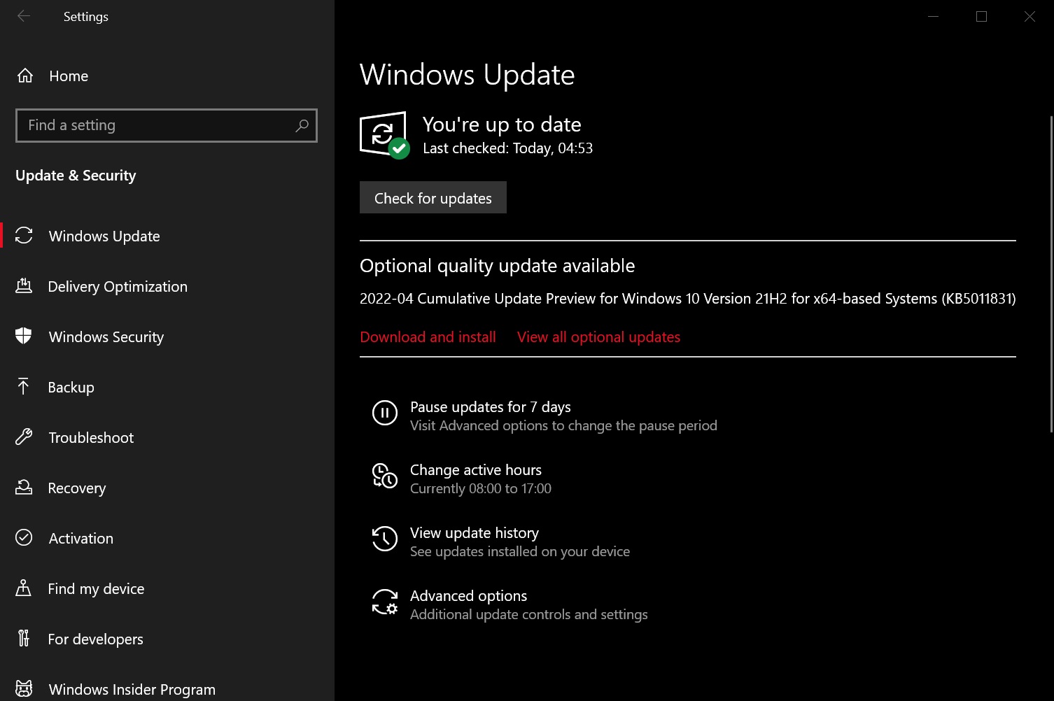 KB5011831-Windows-10-update