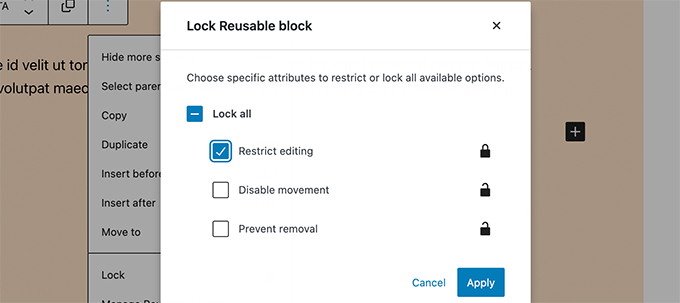 lock-options