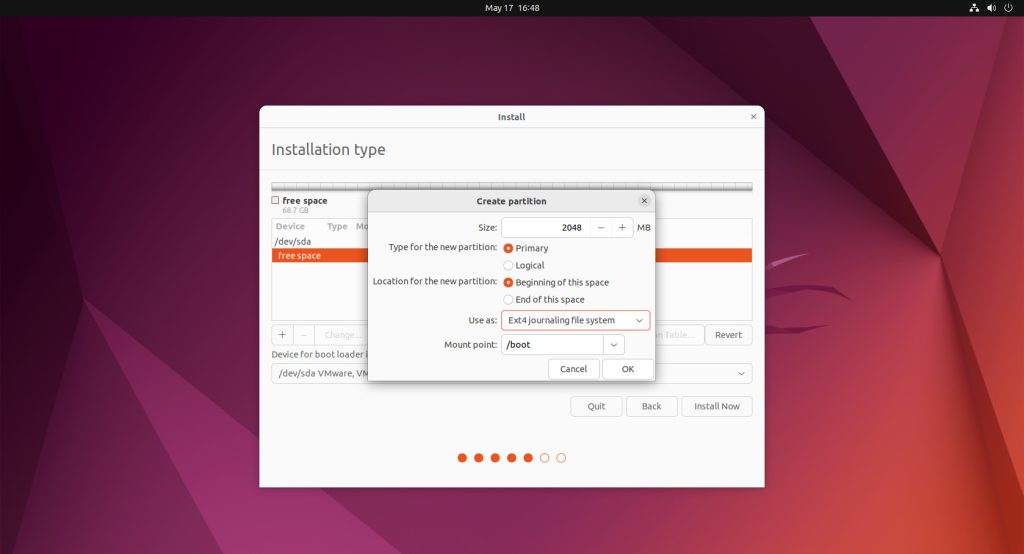 Ubuntu-22-04-Boot-Partition-Creation