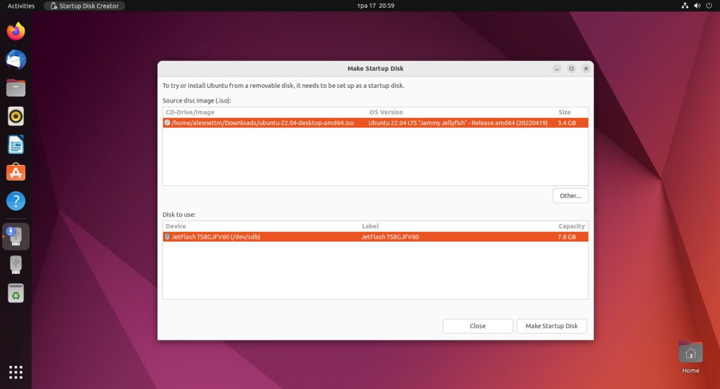 Ubuntu-22-04-make-startup-usb
