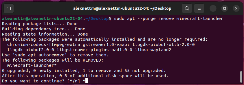 Ubuntu-22-04-remove-minecraft-launcher