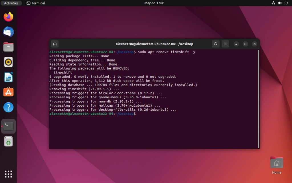 Ubuntu-22-04-remove-timeshift