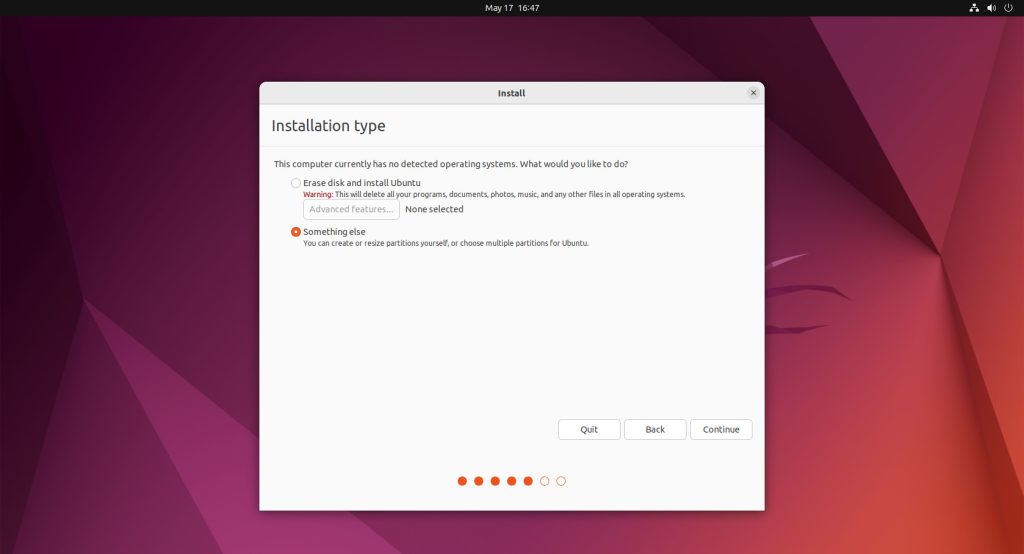 Ubuntu-22-04-Something-else-option