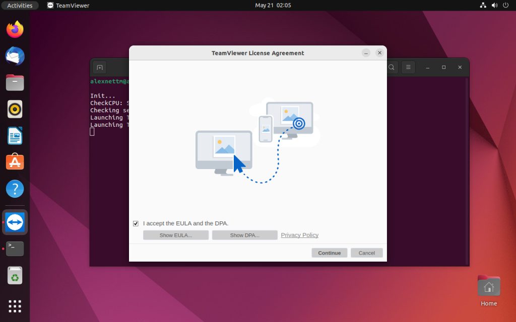 Ubuntu-22-04-TeamViewer-License-Agreement