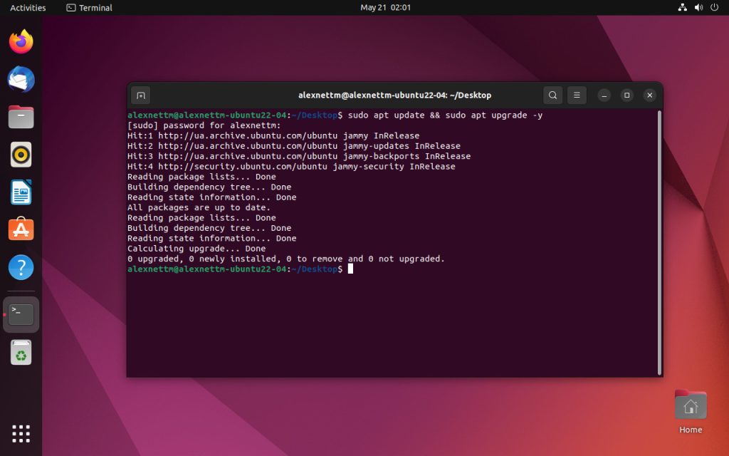Ubuntu-22-04-update-upgrade